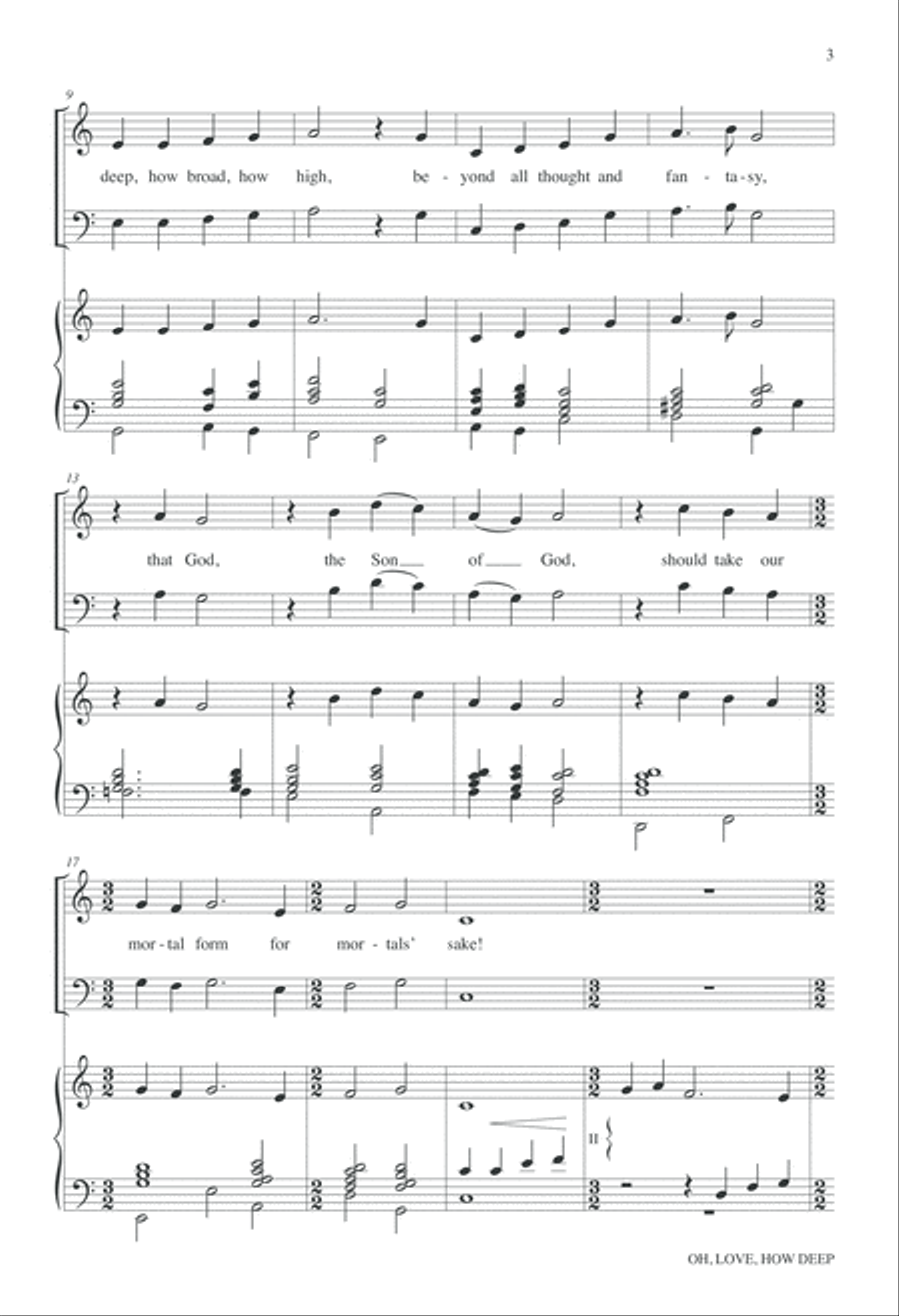 Oh, Love, How Deep Choir scores gallery preview page 3