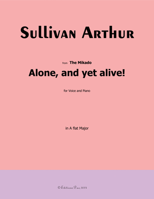 Book cover for Alone, and yet alive! by A. Sullivan, in A flat Major