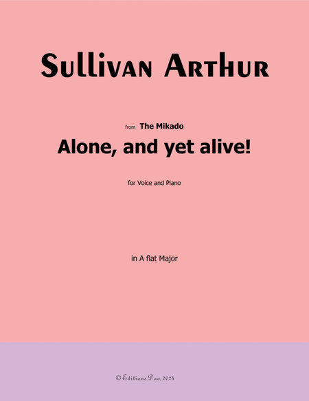Alone, and yet alive! by A. Sullivan, in A flat Major image number null