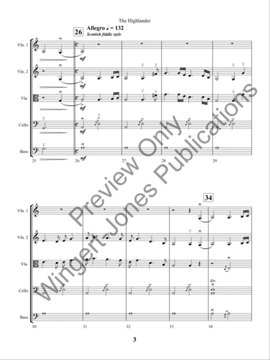 The Highlander (Score) String Orchestra scores gallery preview page 6