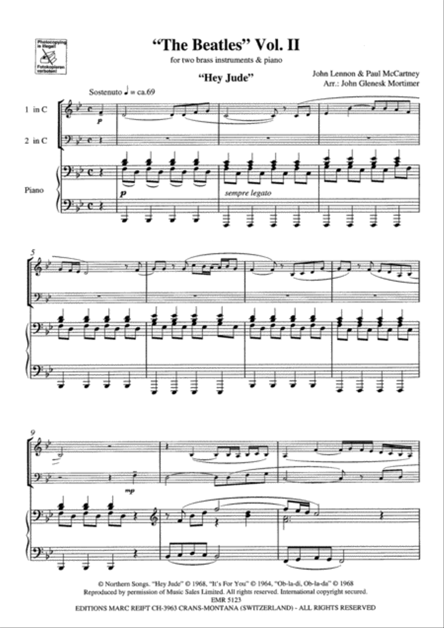 The Beatles Volume 2 Brass Ensemble scores gallery preview page 8