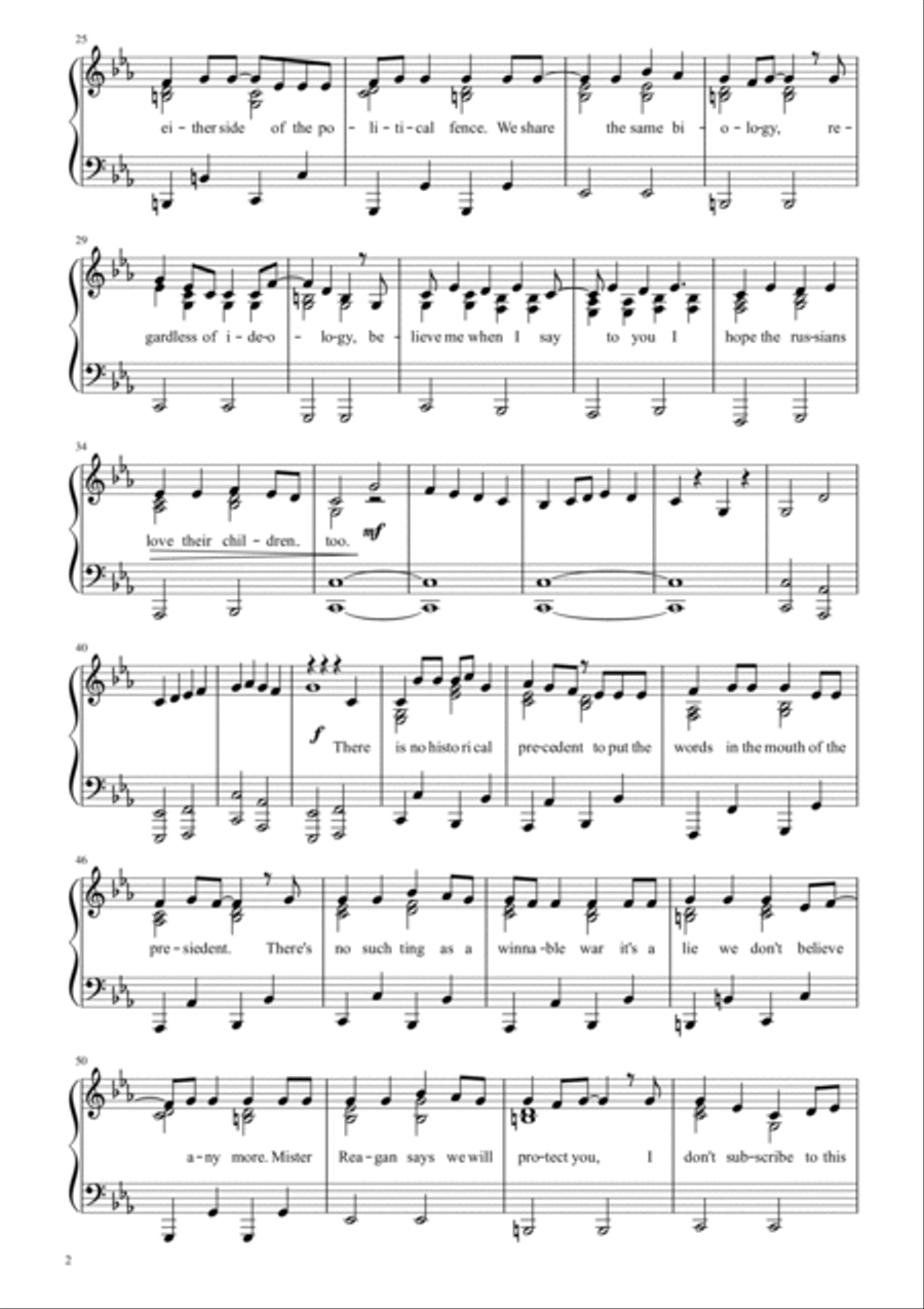 Russians Russians Piano Solo scores gallery preview page 2
