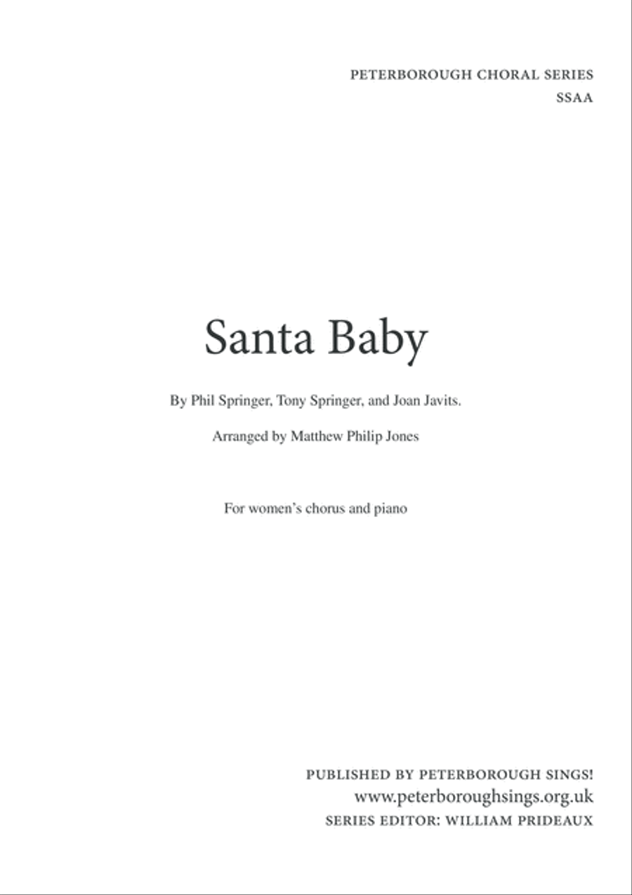 Santa Baby SSA scores gallery preview page 1