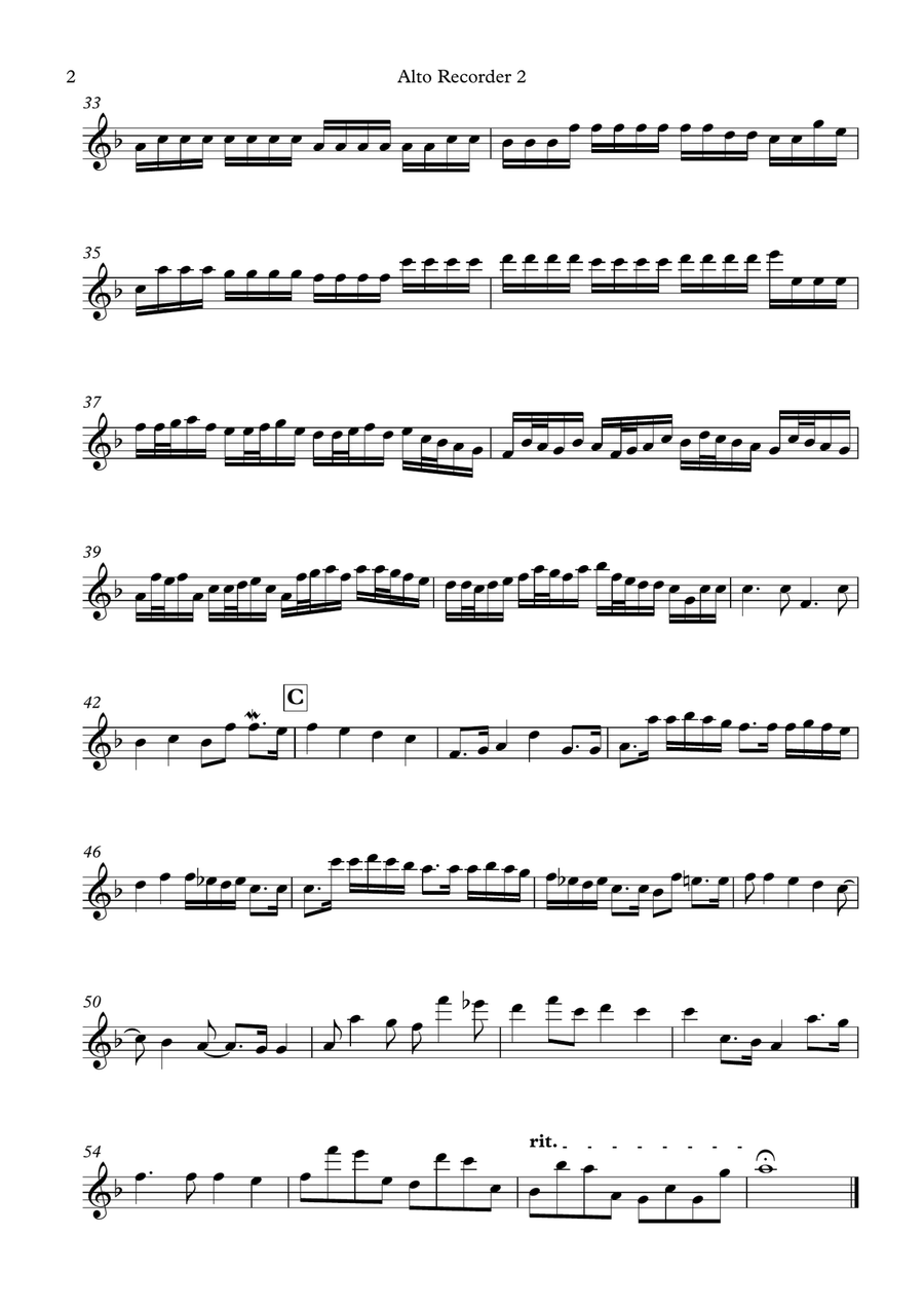 Pachelbel - Canon in D (Kanon) - arranged for recorder quartet Woodwind Quartet scores gallery preview page 6