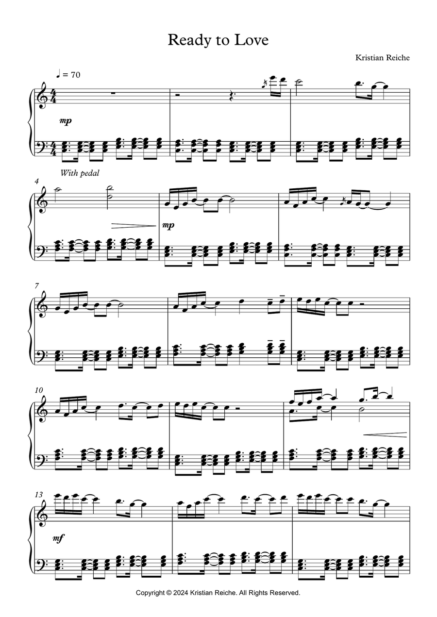 Ready to Love Ready to Love Piano Solo scores gallery preview page 1
