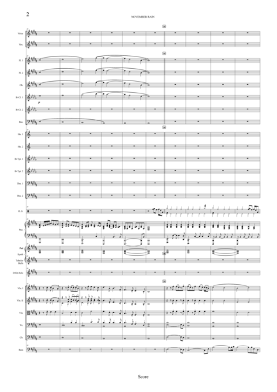 November Rain Full Orchestra scores gallery preview page 2