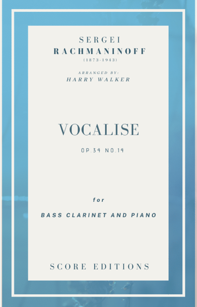 Vocalise (Rachmaninoff) for Bass Clarinet and Piano image number null