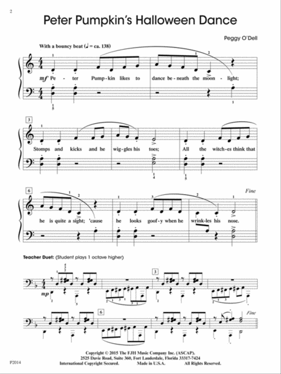 Peter Pumpkin's Halloween Dance Piano Method scores gallery preview page 3