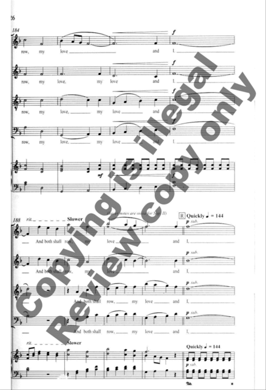 River Songs: 3. The Water is Wide 4-Part scores gallery preview page 8