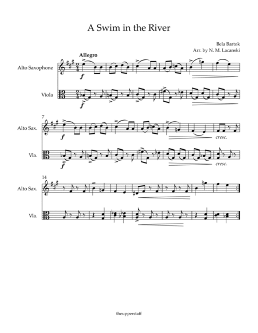 A Swim in the River A Swim in the River Alto Saxophone scores gallery preview page 2