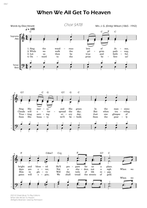 When We All Get To Heaven - Choir SATB - W/Chords