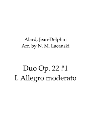 Book cover for Duo Op. 22 #1 I. Allegro moderato