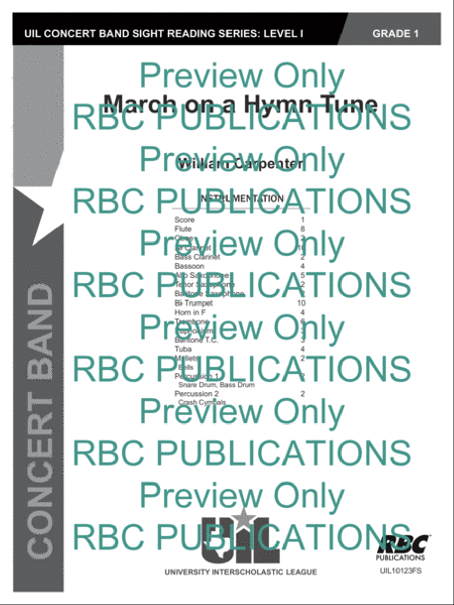 March On A Hymn Tune Concert Band scores gallery preview page 2