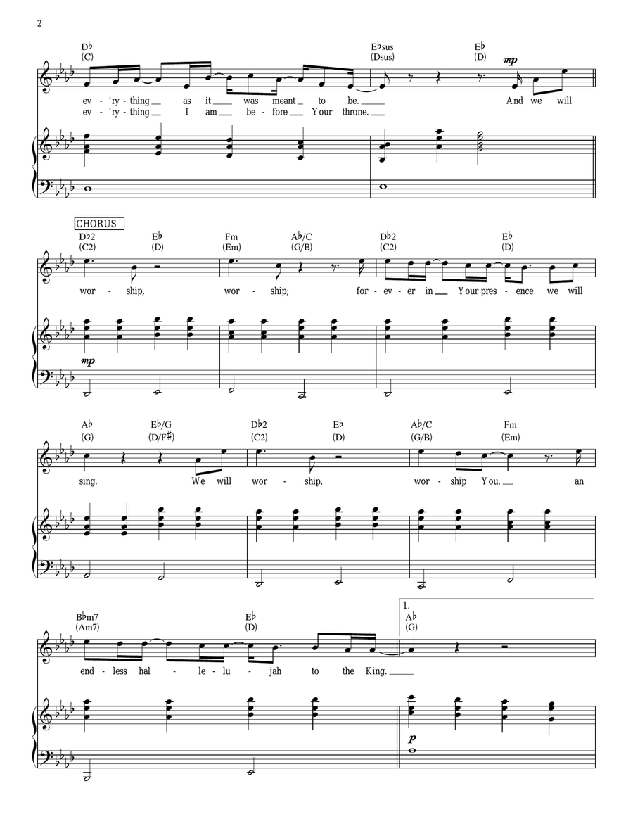 Endless Hallelujah Endless Hallelujah Piano, Vocal, Guitar scores gallery preview page 2