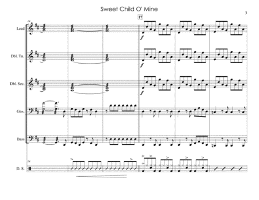 Sweet Child O' Mine Sweet Child O' Mine Steel Drum Band scores gallery preview page 3