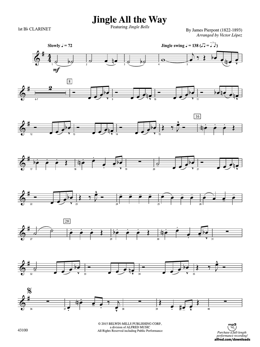 Jingle All the Way: 1st B-flat Clarinet