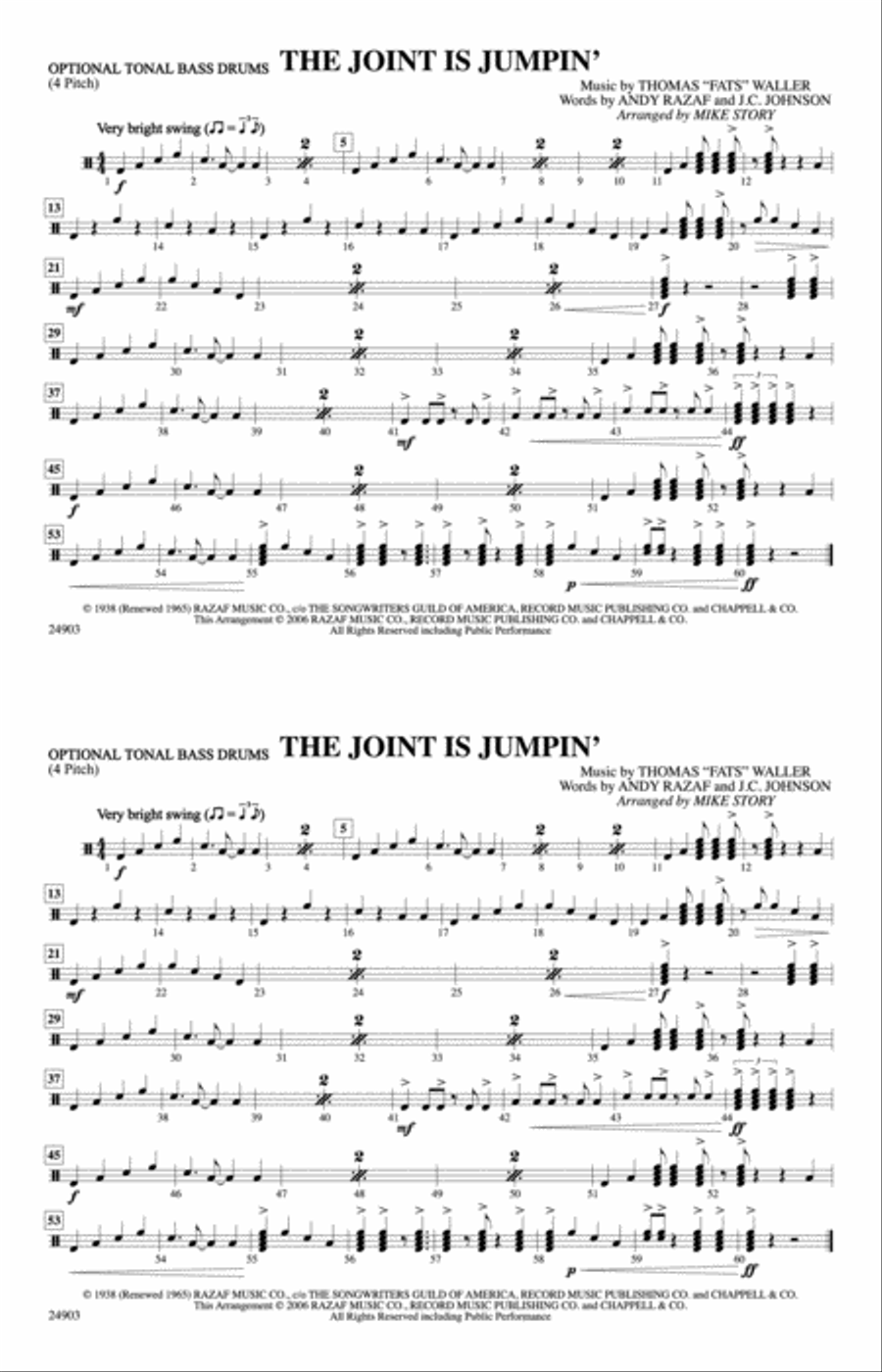 The Joint Is Jumpin': Tonal Bass Drum Marching Band scores gallery preview page 1