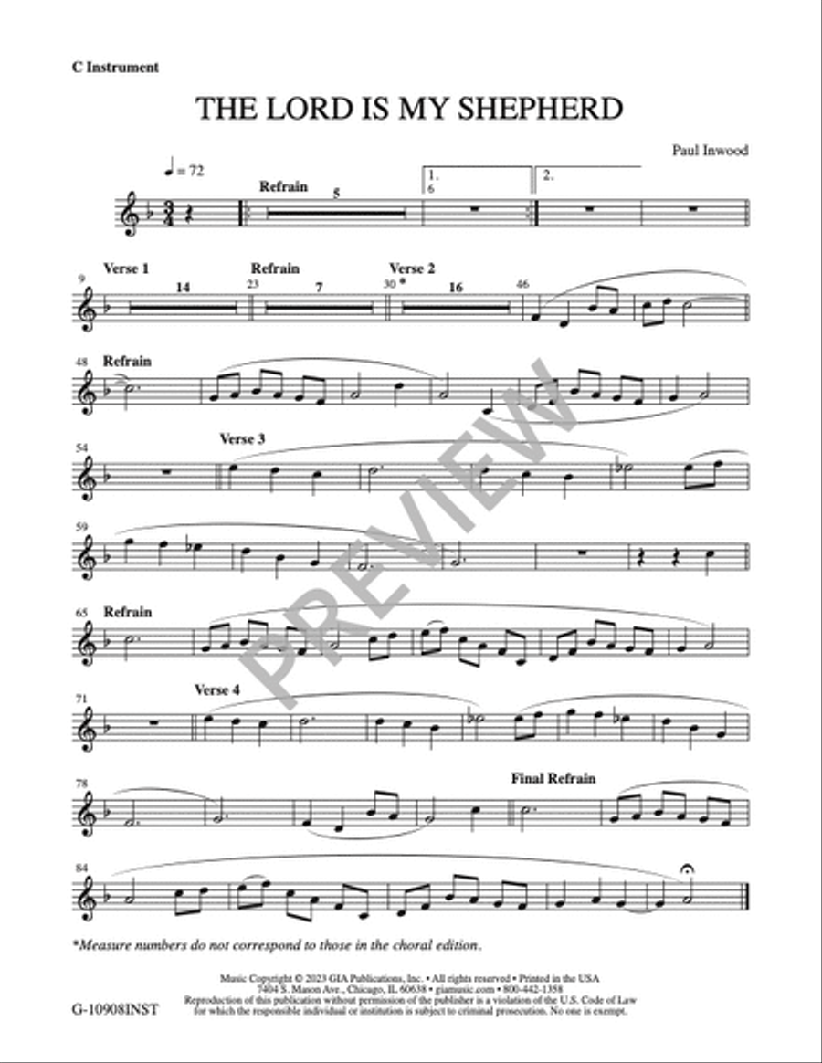 The Lord Is My Shepherd - Instrument edition Guitar scores gallery preview page 2