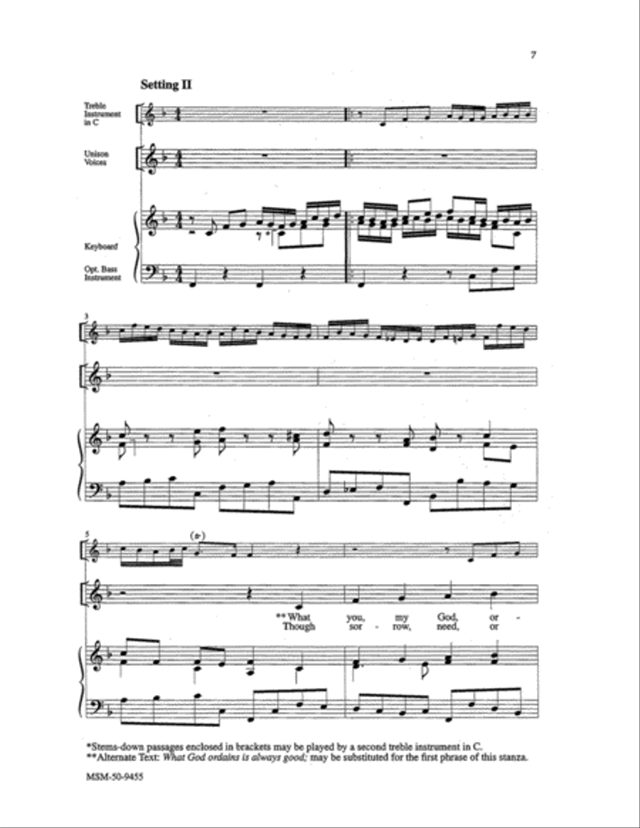 What You, My God, Ordain Is Good Unison Choir scores gallery preview page 4