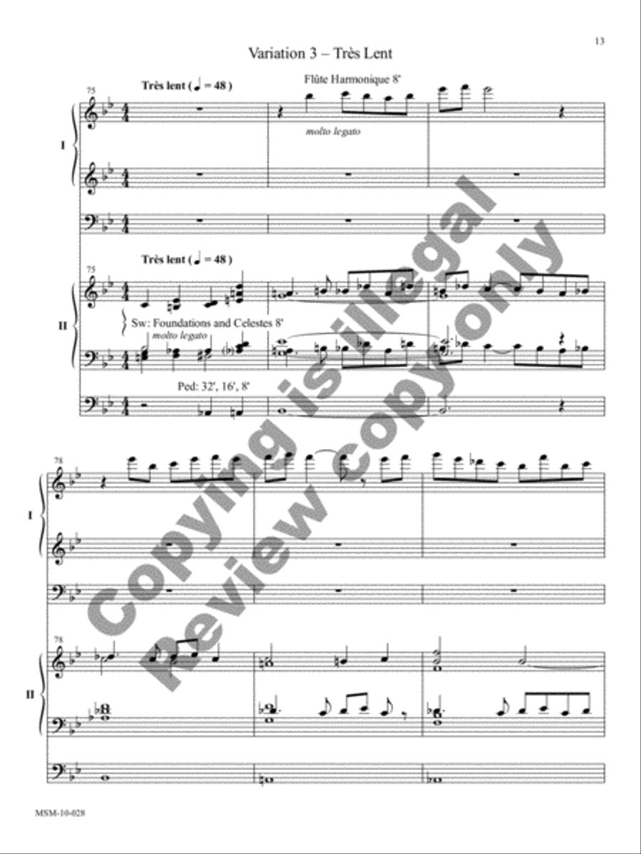 Variations on Veni Creator Spiritus Organ scores gallery preview page 7