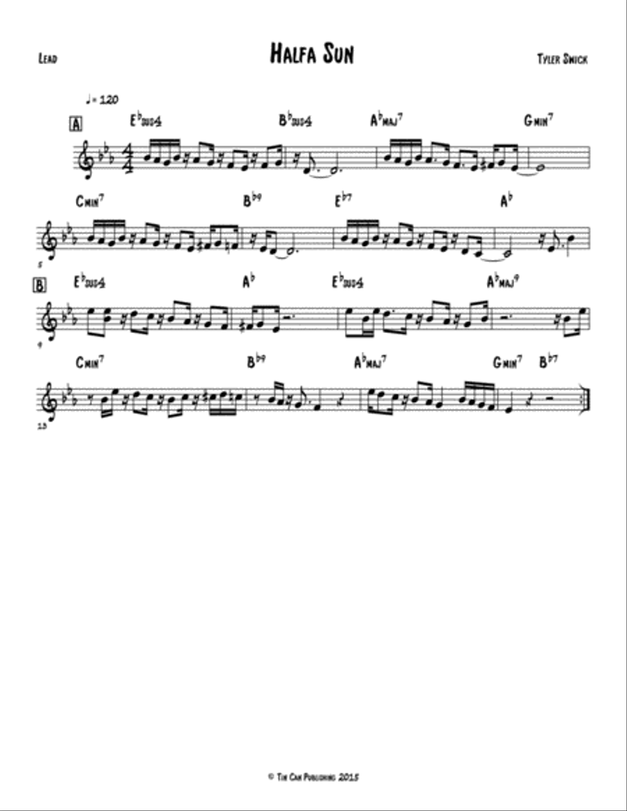 Halfa Sun for Steel Band (Lead Sheet Arrangement) Steel Drum Band scores gallery preview page 2