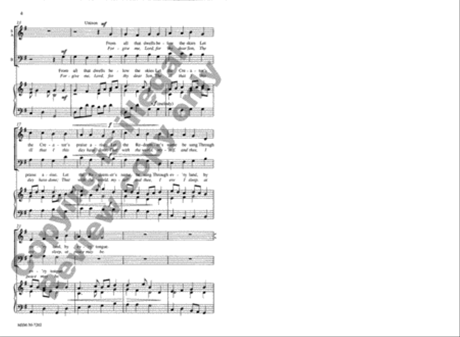 All Praise to You, Our God and King All Praise to Thee, My God, This Night 3-Part scores gallery preview page 3