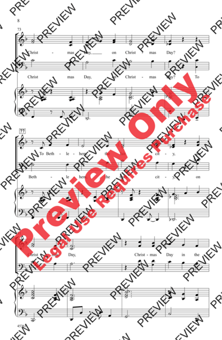 I Saw Three Ships 3-Part scores gallery preview page 8