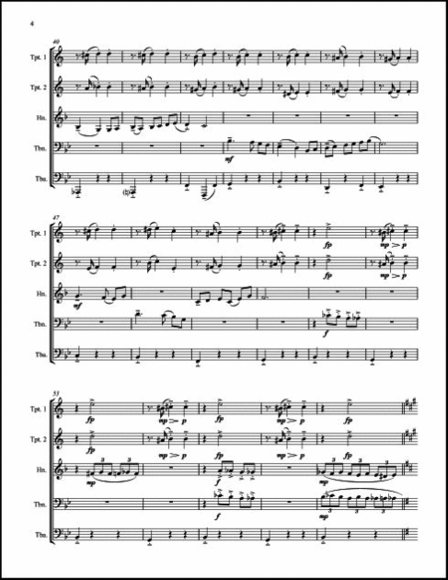 Spectacular Spectacular! Brass Quartet scores gallery preview page 5
