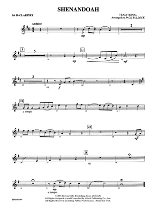 Shenandoah: 1st B-flat Clarinet