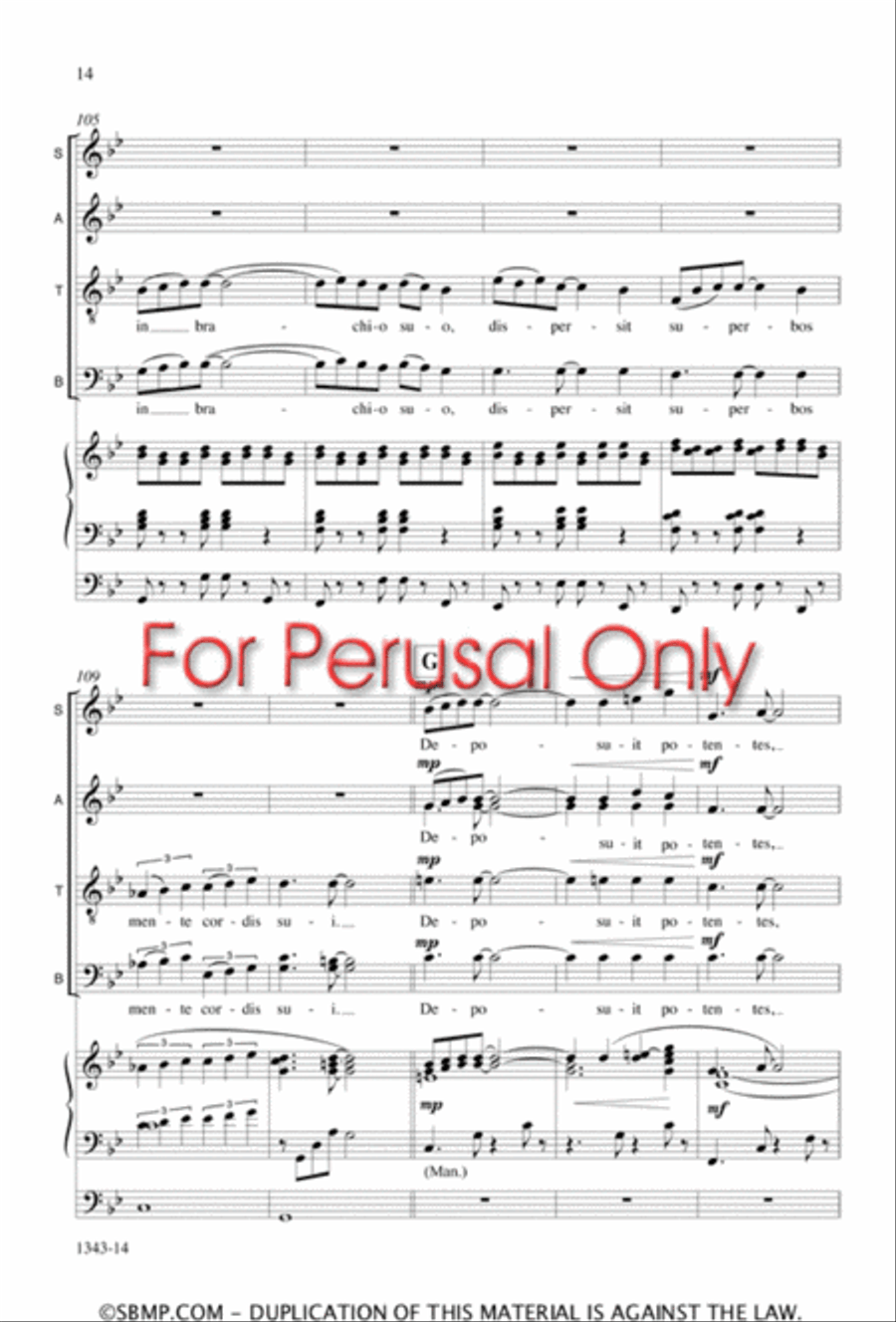 Fecit potentiam - SATB Octavo 4-Part scores gallery preview page 13