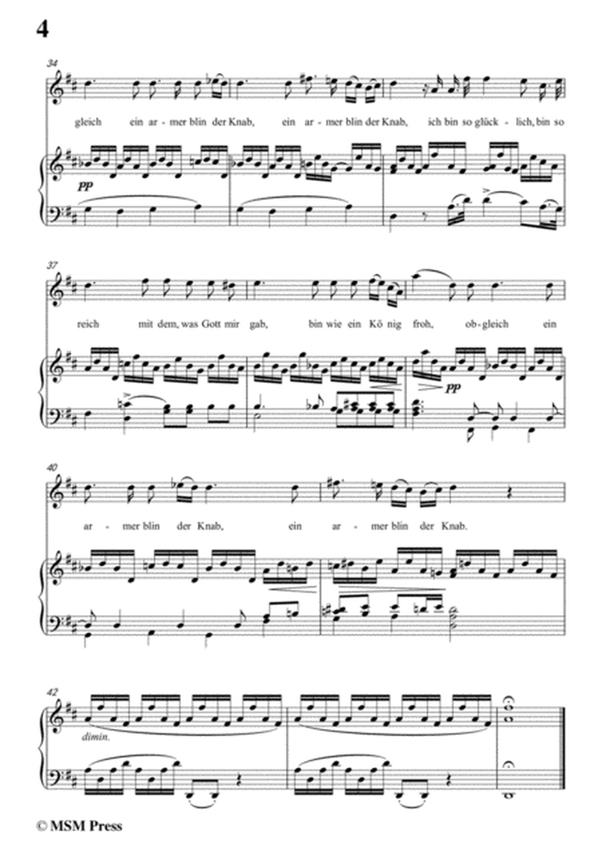 Schubert-Der Blinde Knabe,Op.101,in D Major,for Voice&Piano image number null