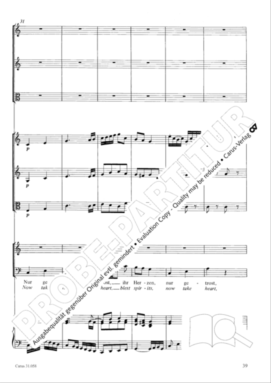O God, what glut of care and pain (Ach Gott, wie manches Herzeleid) Orchestra scores gallery preview page 40