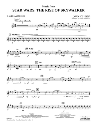 Music from Star Wars: The Rise of Skywalker (arr. Paul Murtha) - Eb Alto Saxophone 1