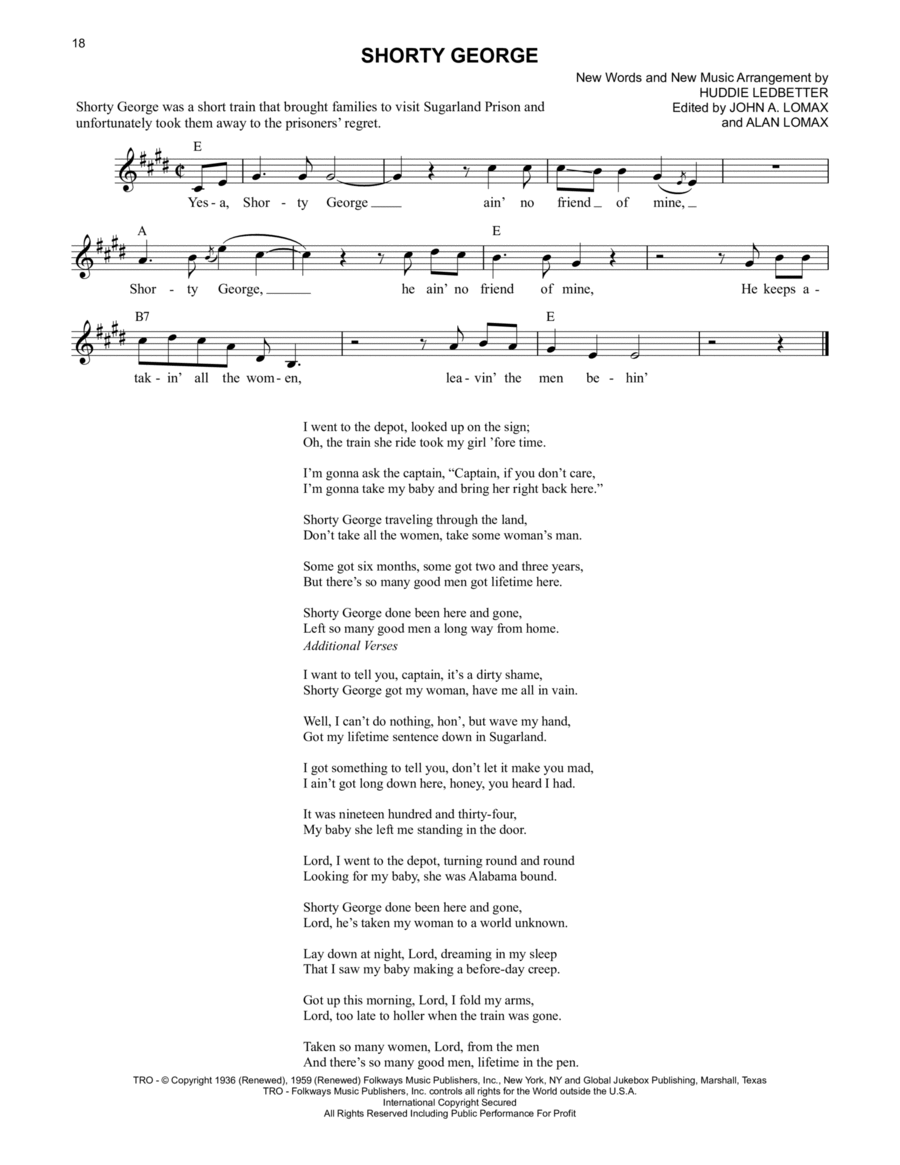 Shorty George Piano scores gallery preview page 1