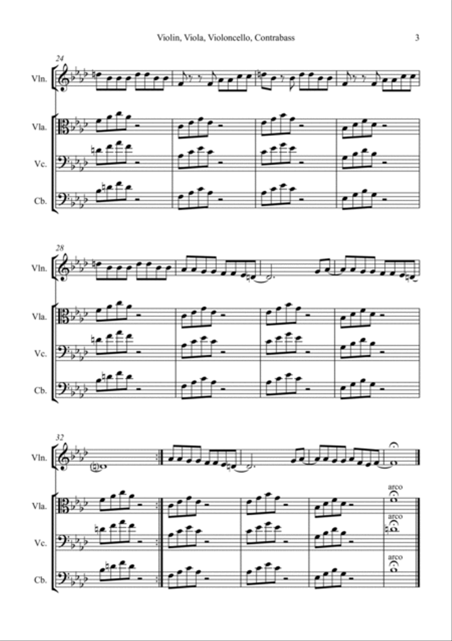 Mad World String Quartet scores gallery preview page 3