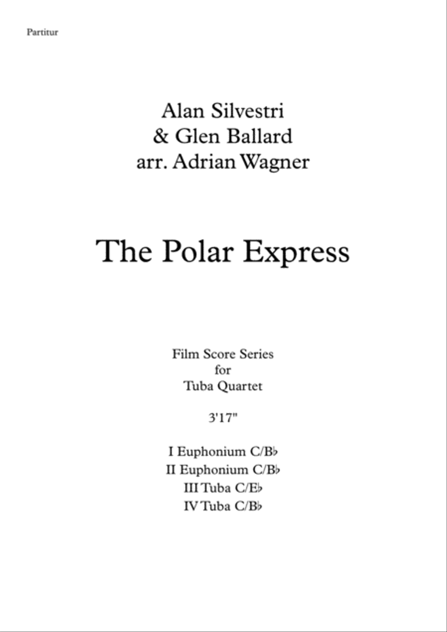 The Polar Express from Warner Bros. Pictures' THE POLAR EXPRESS Brass Quartet scores gallery preview page 2