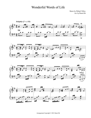 Wonderful Words of Life (Hymn Arrangement for Advanced Solo Piano in "Father's Love")