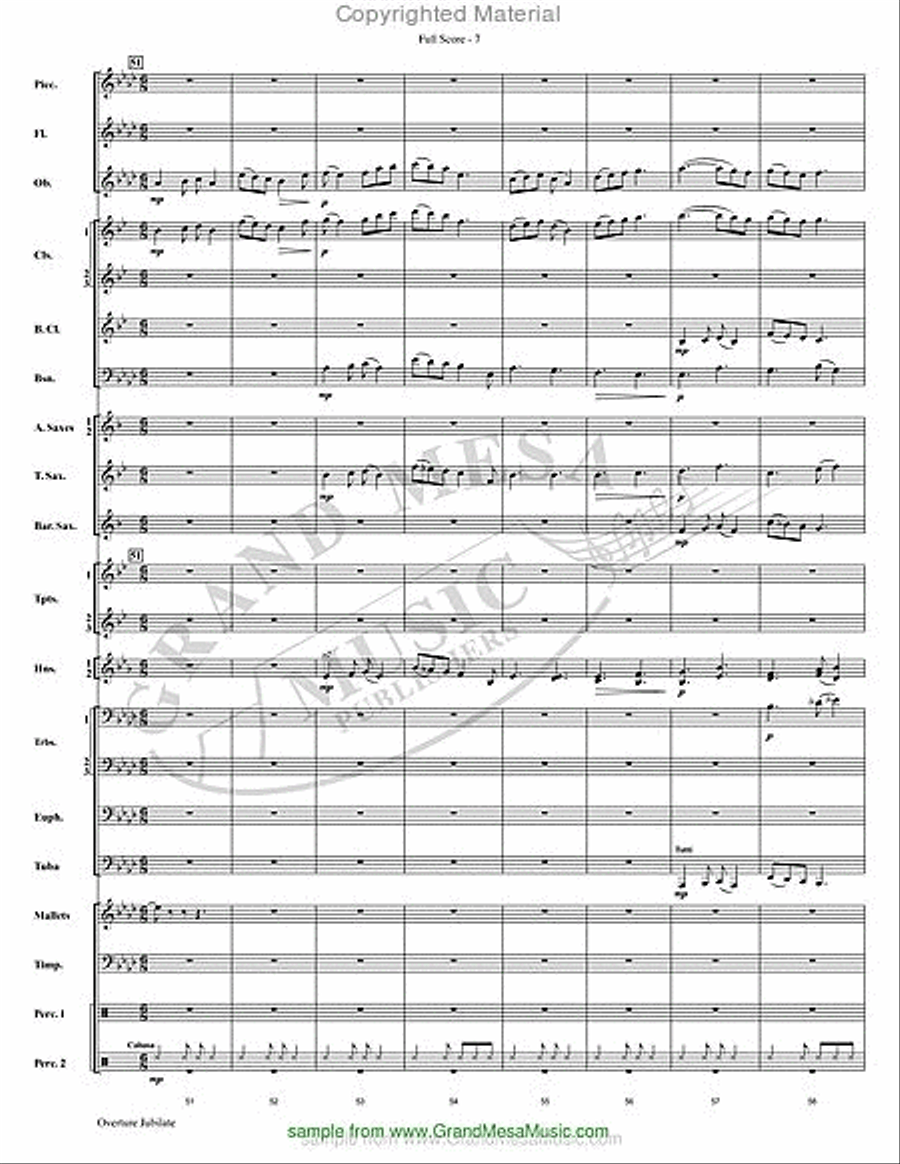 Overture Jubilate Concert Band scores gallery preview page 8