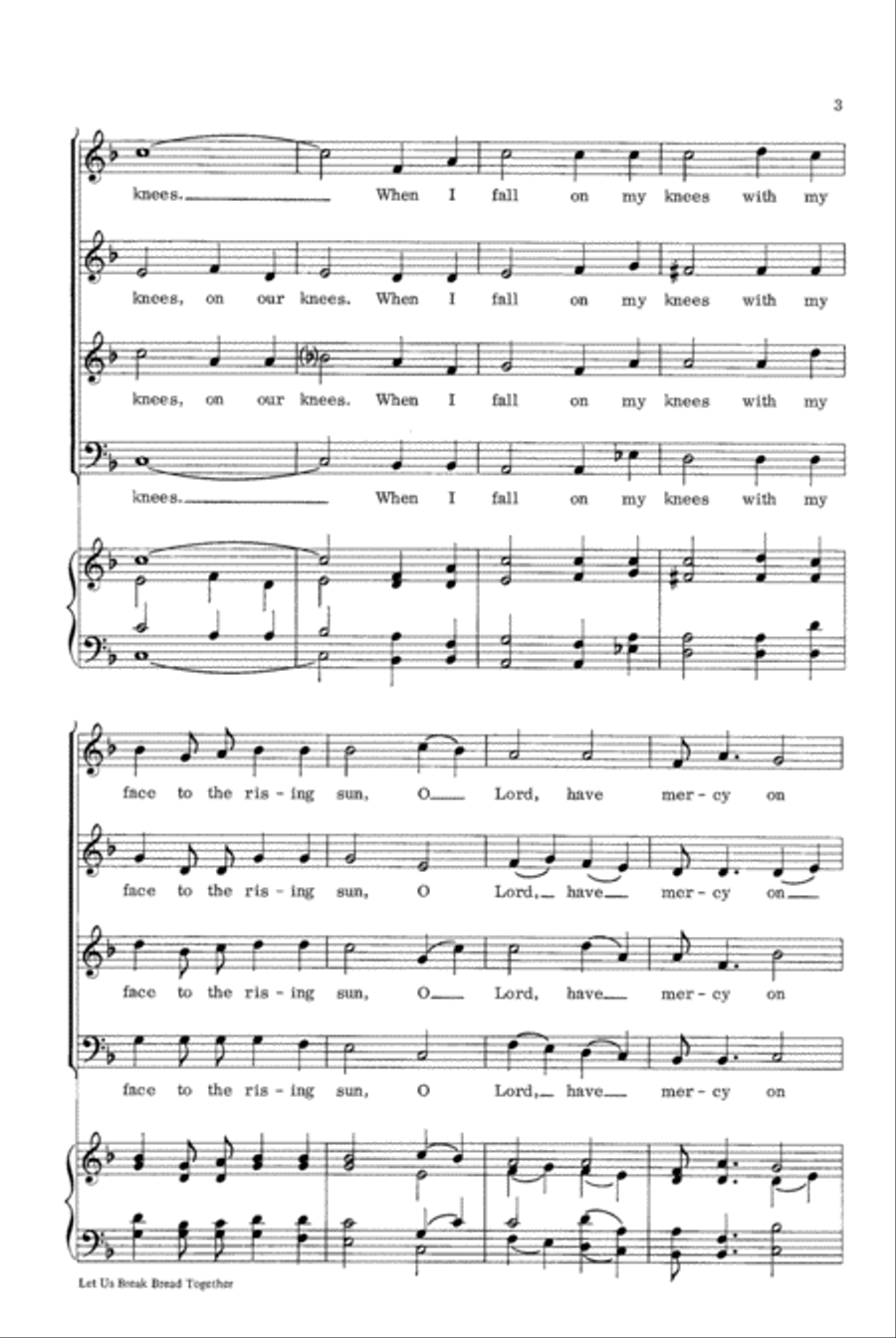 Let Us Break Bread Together 4-Part scores gallery preview page 3