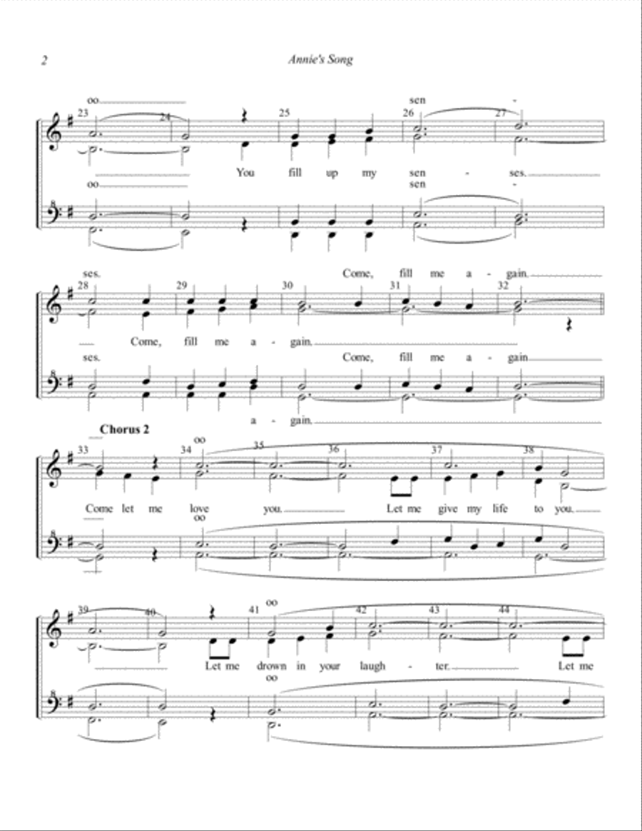 Annie's Song Annie's Song SSAA scores gallery preview page 2