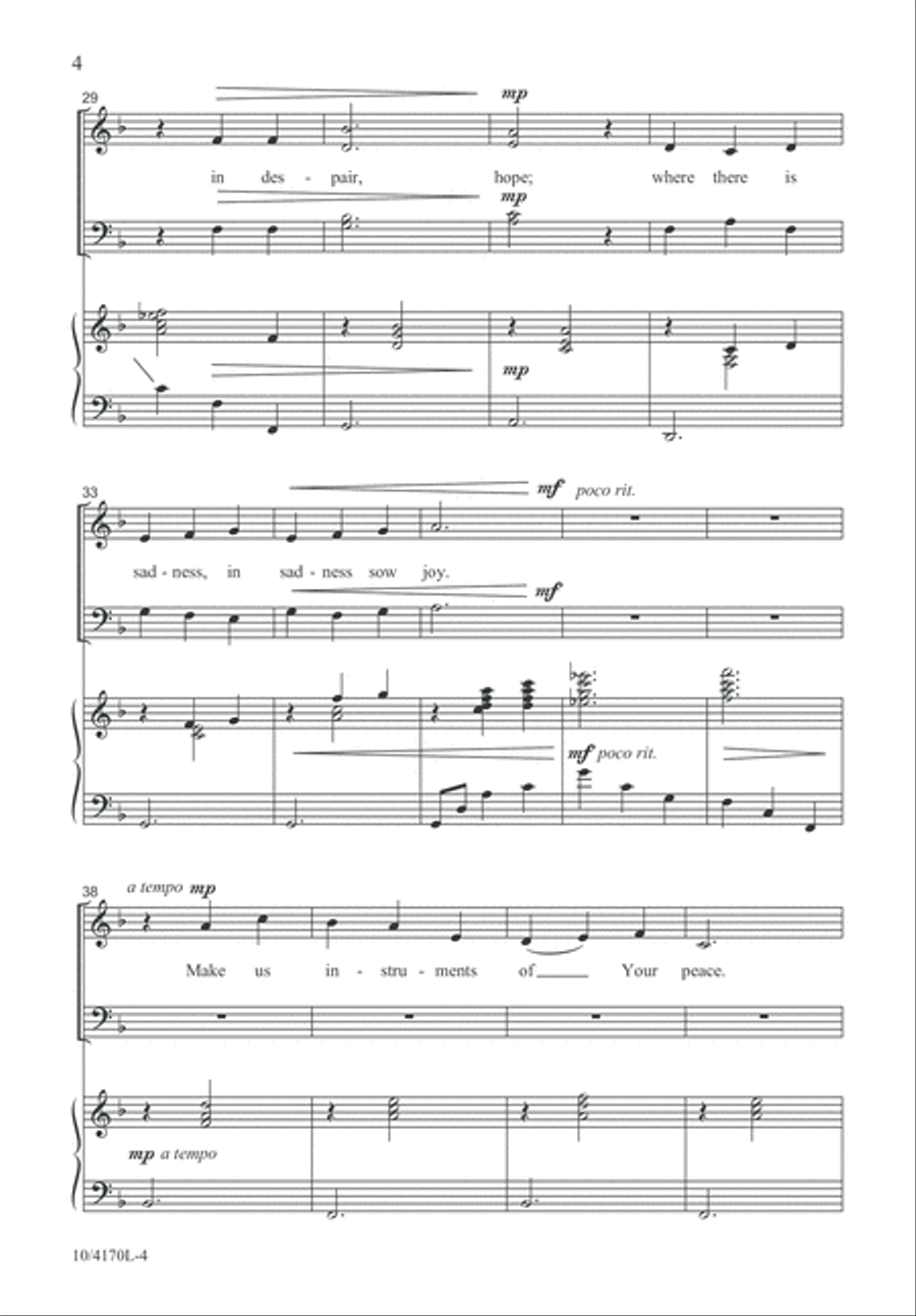 Make Us Instruments of Your Peace 4-Part scores gallery preview page 4