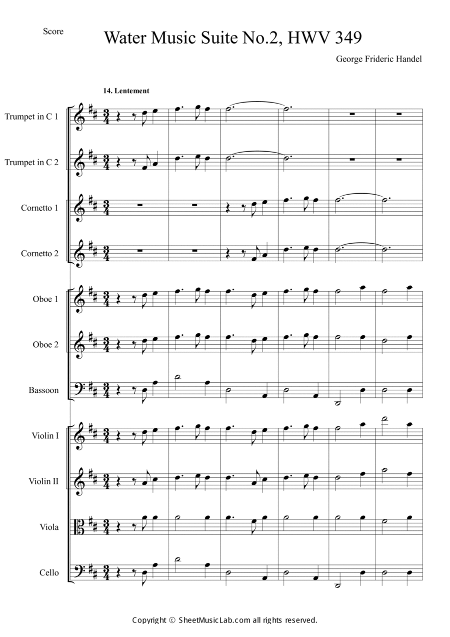 Water Music Suite No.2 14 HWV 349