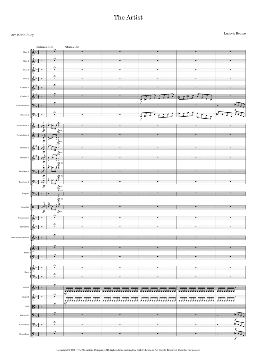 The Artist Ouverture Full Orchestra scores gallery preview page 1