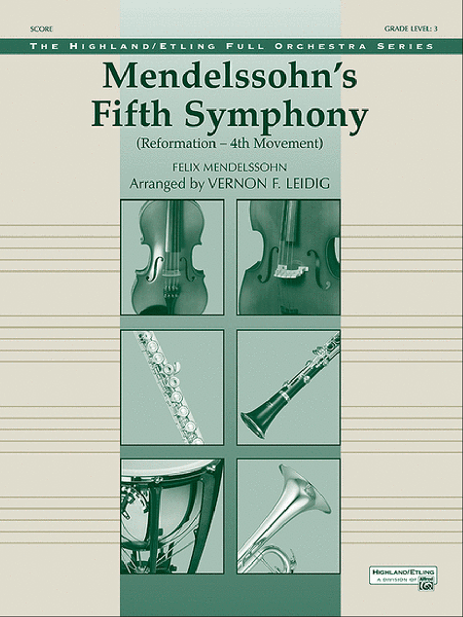 Mendelssohn's 5th Symphony Reformation, 4th Movement Full Orchestra scores gallery preview page 1
