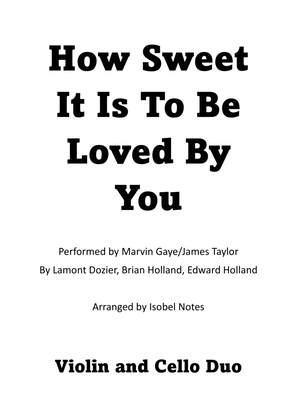 How Sweet It Is (to Be Loved By You)