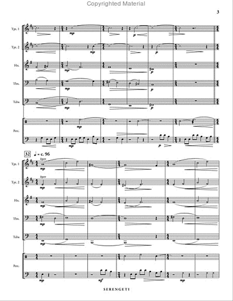 Serengeti Horn scores gallery preview page 4