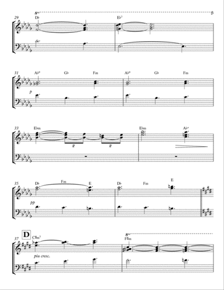 Clair De Lune - Keyboard string accompaniment Piano scores gallery preview page 3
