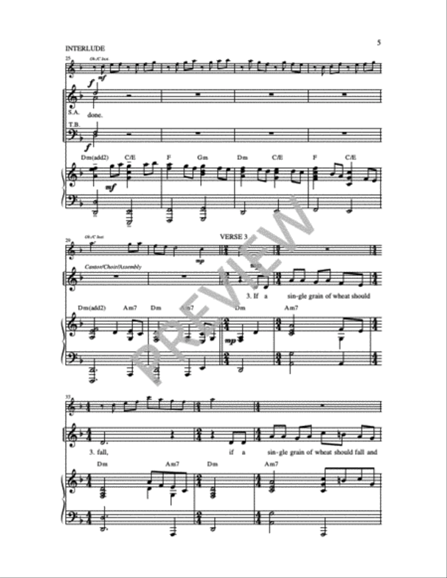 If a Single Grain of Wheat Should Fall 4-Part scores gallery preview page 4