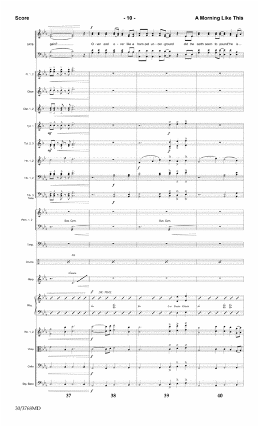 A Morning Like This - Orchestral Score and CD with Printable Parts Choir scores gallery preview page 12