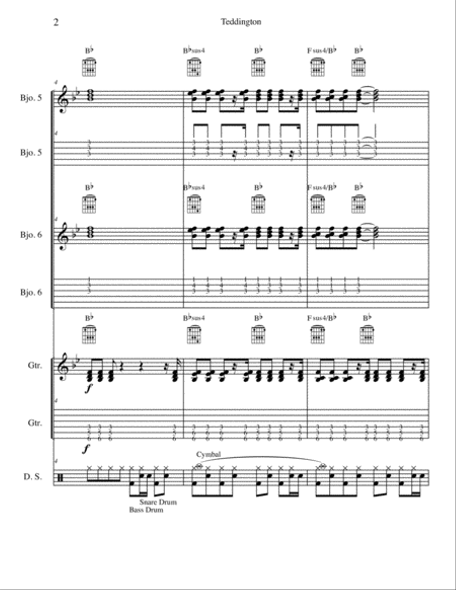 Teddington from Forgotten Lands Small Ensemble scores gallery preview page 2